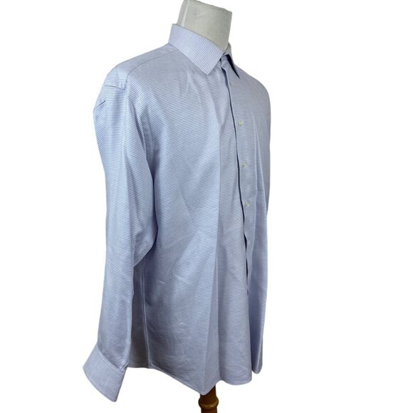 Ike Behar Men's Blue Button Up Shirt Sz 17/35 - Picture 2 of 6